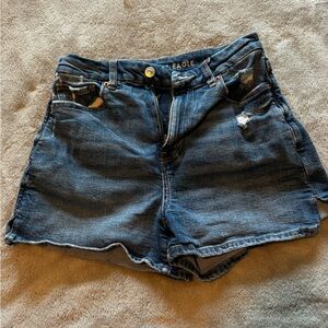 American Eagle Dark blue curvy mom shorts